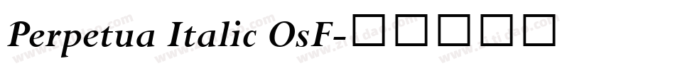 Perpetua Italic OsF字体转换